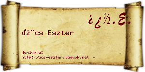 Ács Eszter névjegykártya