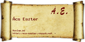 Ács Eszter névjegykártya