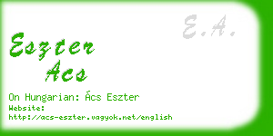 eszter acs business card